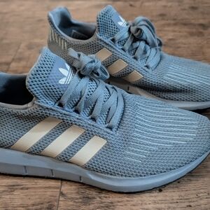 Adidas Blue and White Sneakers